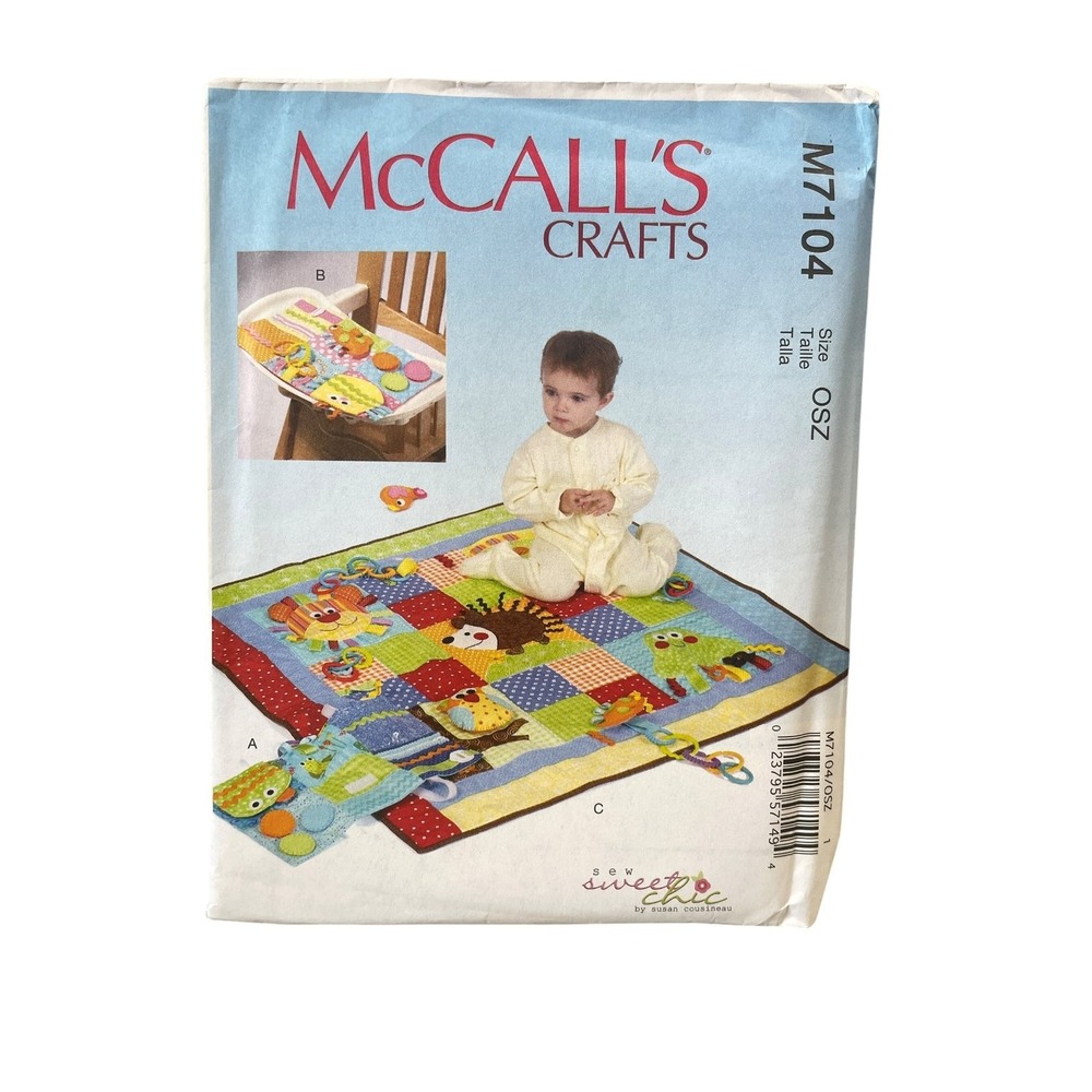 McCall's M7104 Baby Play Quilt Mat Toys Appliques OSZ Craft Pattern